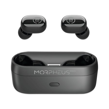 MORPHEUS 360 Spire True Wireless Earbuds Bluetooth In-Ear Headphones with Microphone, Pure Black TW1500B